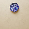 Classic Deep Blue Pottery Floral Wall Plate | Quartz Ceramic Decor   Pottery