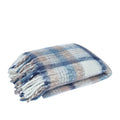 CLASSIC FARMHOUSE FAUX MOHAIR THROW BLANKET - NAVY