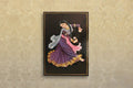 Classical dancer with lotus in Nirmal painting style.
