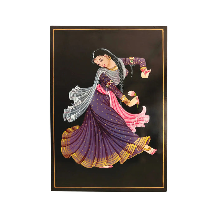 Classical dancer with lotus, Nirmal painting style