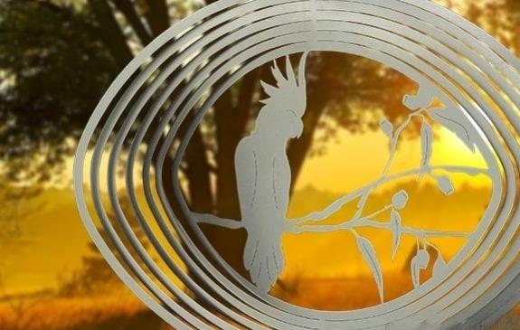 COCKATOO - STAINLESS STEEL WIND WHIRL SPINNER