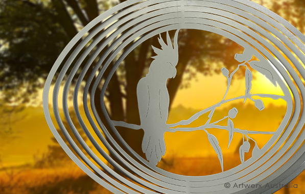 COCKATOO - STAINLESS STEEL WIND WHIRL SPINNER
