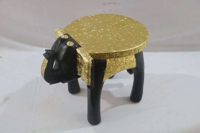 Colorful Elephant Stool – Hand-Painted Wooden Home Decor   wooden accessories