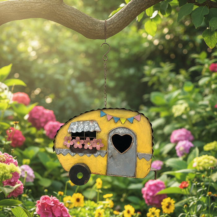 Colourful Caravan Hanging Bird house