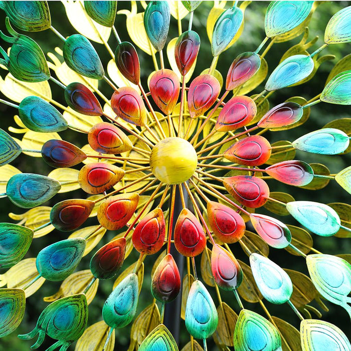 COLOURFUL PEACOCK WIND SPINNER