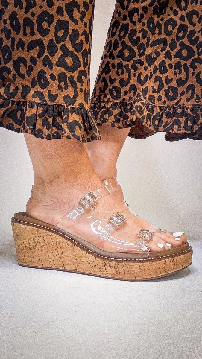 Corky's Clear Don't Mind Me Wedges - Macoma Boutique302 Wedges & Heels