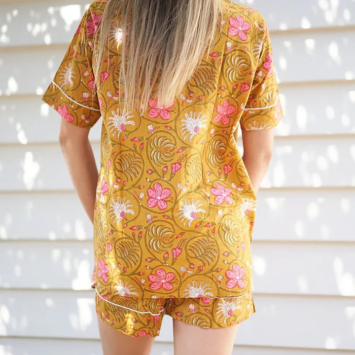 COTTON 2PC PYJAMA SET - SHORT - RETREAT