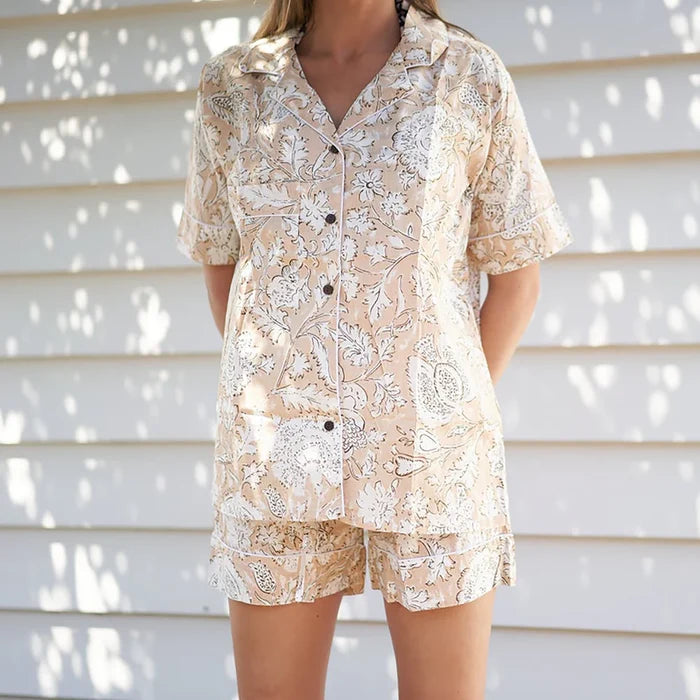 COTTON 2PC PYJAMA SET - SHORT - SUNDAY SNOOZE