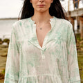 COTTON LONG SLEEVE MAXI DRESS - MINT SHORES