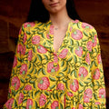 COTTON LONG SLEEVE MAXI DRESS - PINK PODS