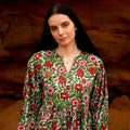 COTTON LONG SLEEVE MAXI DRESS - RUBY RAVISH