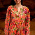 COTTON LONG SLEEVE MAXI DRESS - TALKING TROPICS