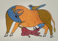 Cow and Calf The Bond of Motherhood - Gond Painting   Paintings