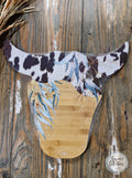 COW HEAD PLATTER - (WALL DECOR) - NATIVE