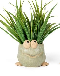 CRAZY CRITTER POT - LIGHT GREY