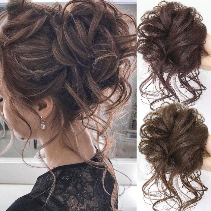 Messy Curly Hair Bun Scrunchie Extensions-Boots N Bags Heaven-Boots N Bags Heaven