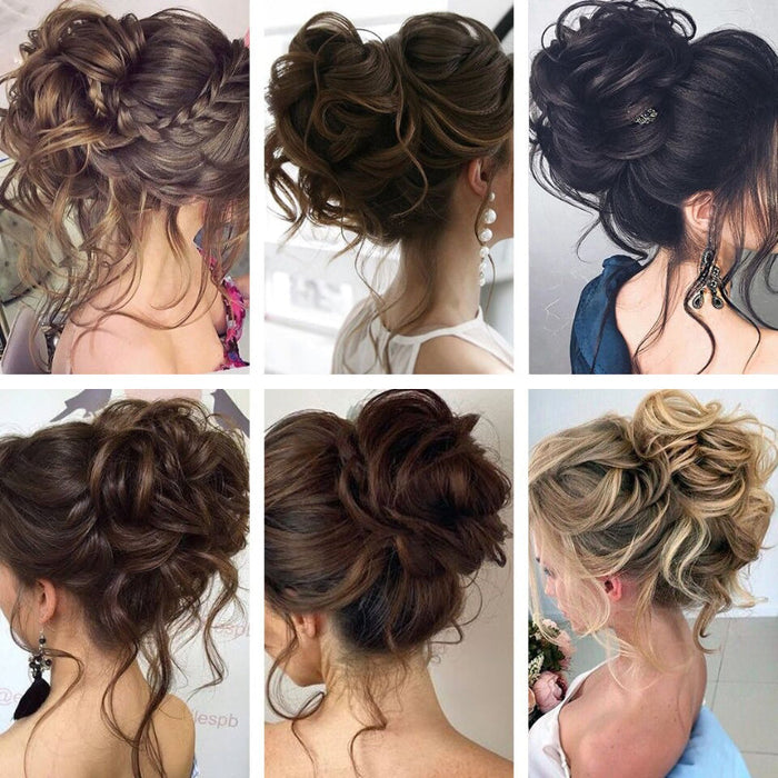 Messy Curly Hair Bun Scrunchie Extensions-Boots N Bags Heaven-Boots N Bags Heaven