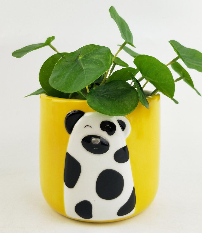 CUTE DOG PLANTER - YELLOW 13CM