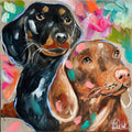 Dachy Hounds Dachshund Dog Coaster - Artist Lab