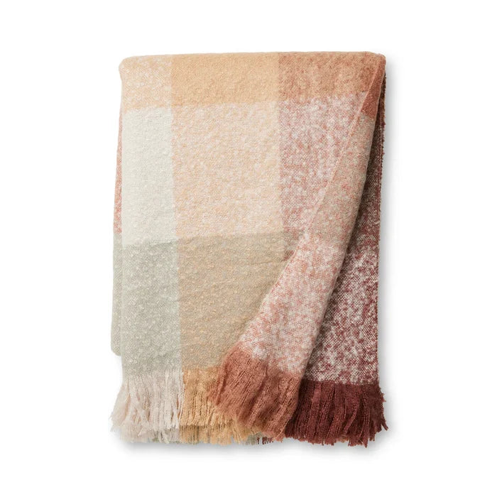 DANA RUST BRUSHED THROW BLANKET