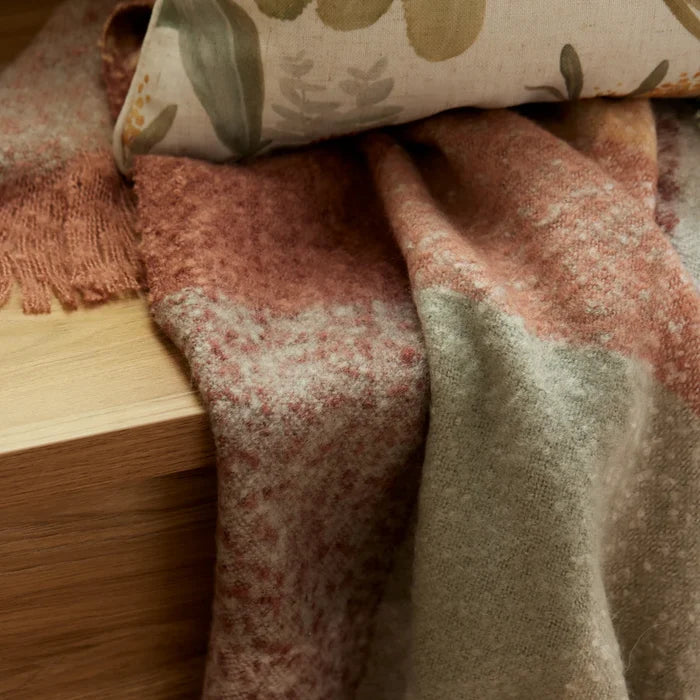 DANA RUST BRUSHED THROW BLANKET