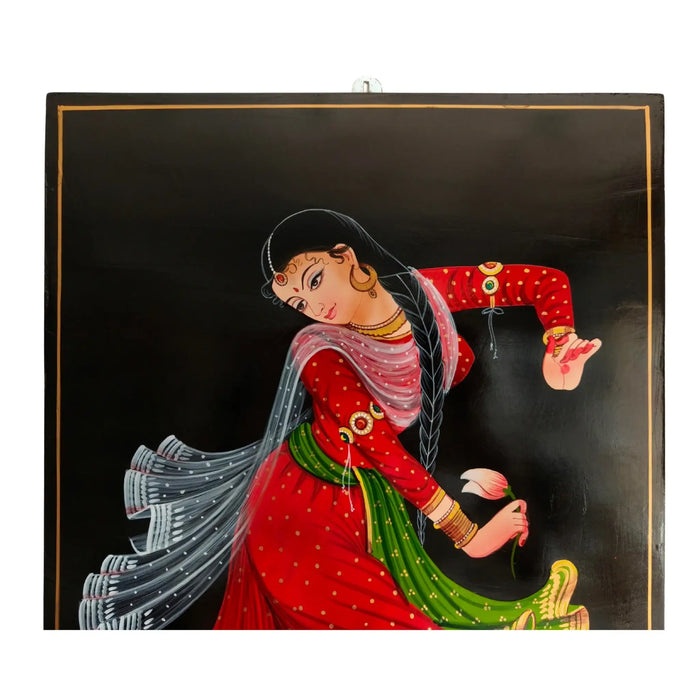 Dancing Beauty Nirmal Painting, a vibrant artwork depicting graceful movement.