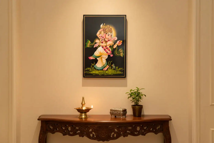 Traditional Dancing Ganesha Nirmal painting art