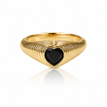 Dark Heart Gold Ring