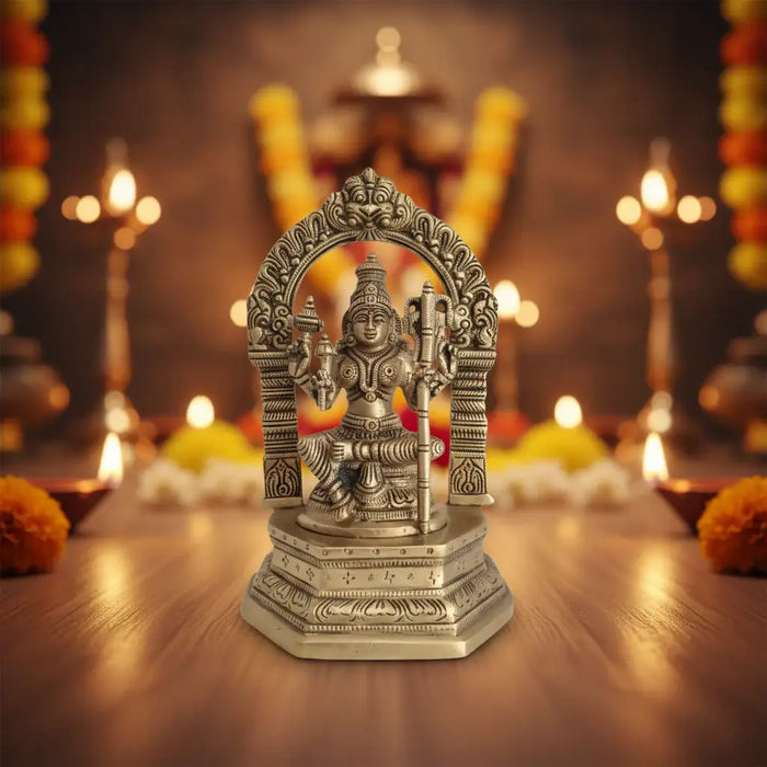 Divine Brass Annapoorna Devi Idol - Goddess of Food & Nourishment   Brass Ware