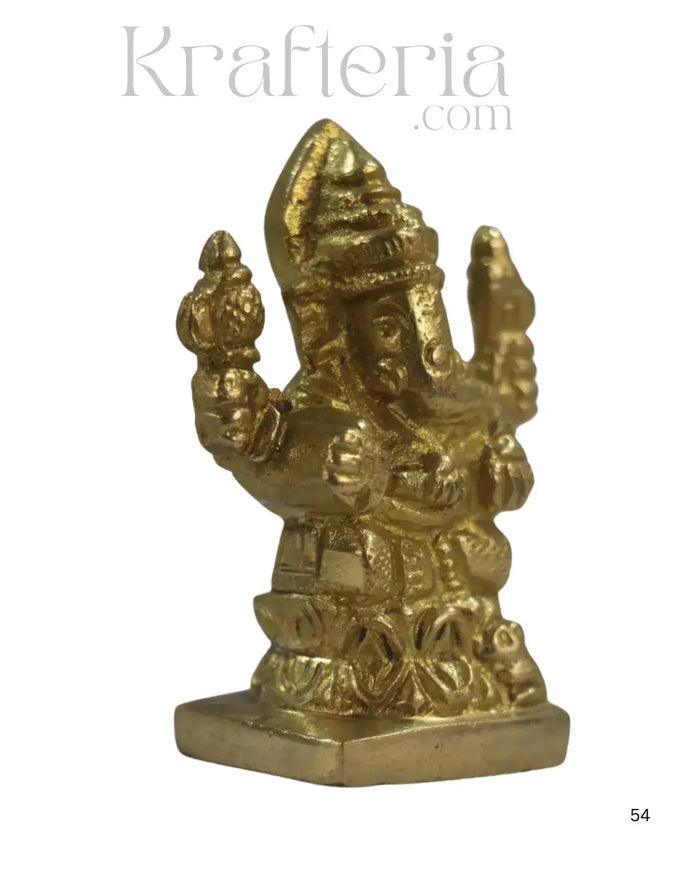 Divine Brass Ganesha Idol – Remover of Obstacles   Brass Ware