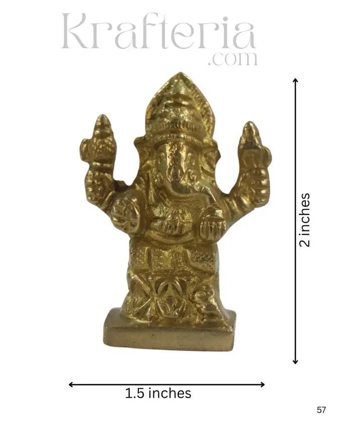 Divine Brass Ganesha Idol – Remover of Obstacles   Brass Ware