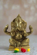 Divine Brass Ganesha Idol – Remover of Obstacles   Brass Ware