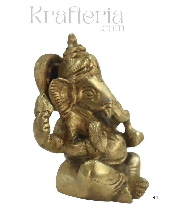 Divine Brass Ganesha Idol – Remover of Obstacles   Brass Ware
