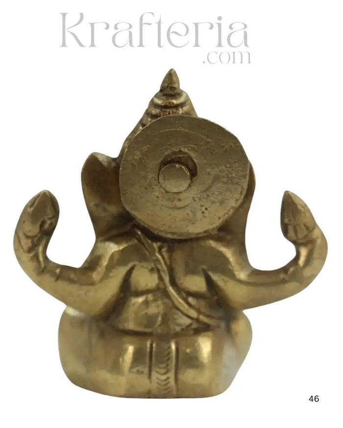 Divine Brass Ganesha Idol – Remover of Obstacles   Brass Ware