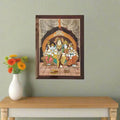 Divine Darbar of Lord Shiva and Parvati Family – Wooden Inlay Art   Inlay Art