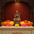 Divine Goddess Lakshmi Brass Idol – Epitome of Prosperity and Grace   Brass Ware