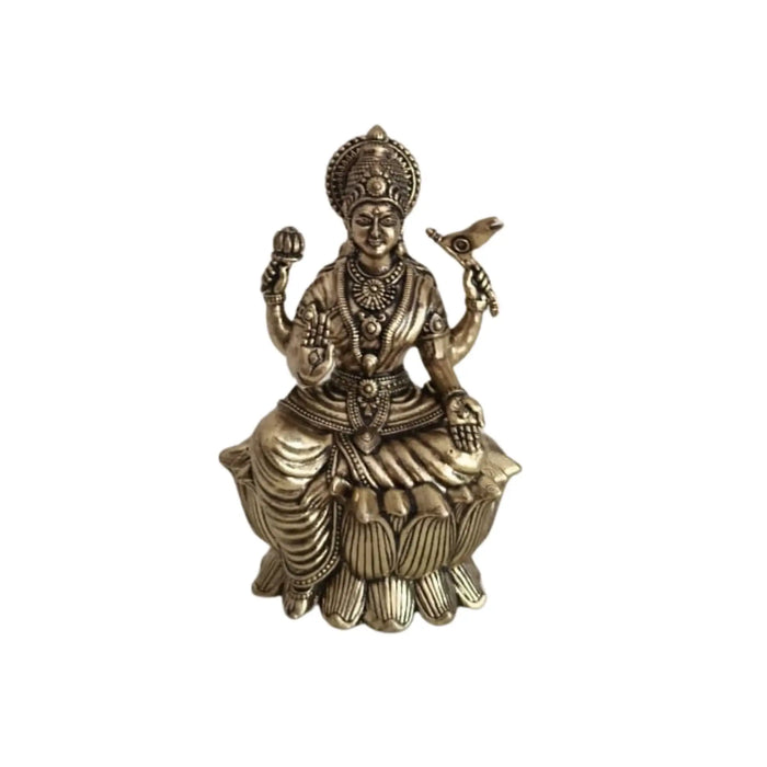 Divine Goddess Lakshmi Brass Idol – Epitome of Prosperity and Grace   Brass Ware