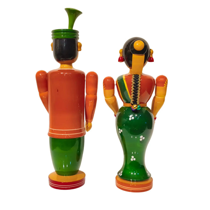 Divine Togetherness – Etikoppaka Lacquerware Wedding Pair   Etikoppaka Lacquerware