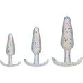 Doc Johnson® Johnson Mood Pride Rainbow Confetti Anal Trainer Set - 3-Piece Silicone Butt Plug Kit Multicolor