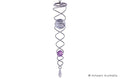 DOUBLE CRYSTAL SPIRAL TAIL - WIND WHIRL SPINNER ACCESSORY - LAVENDER