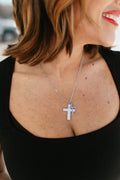 Double Tiny Cross In Silver - Macoma Boutique310 Accessories/Jewelry