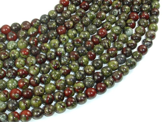 Dragon Blood Jasper, 6mm Round Beads-BeadBasic