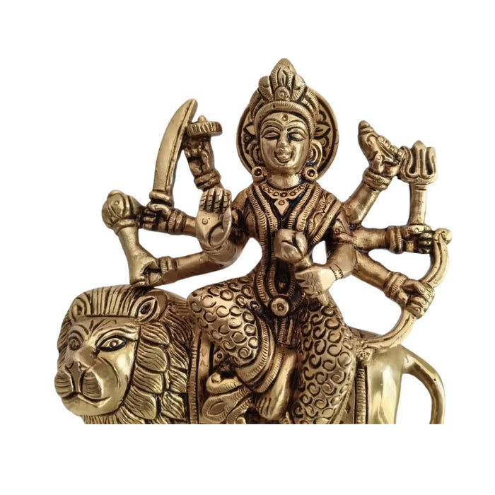 Handcrafted Brass Durga Mata Idol   Brass Ware