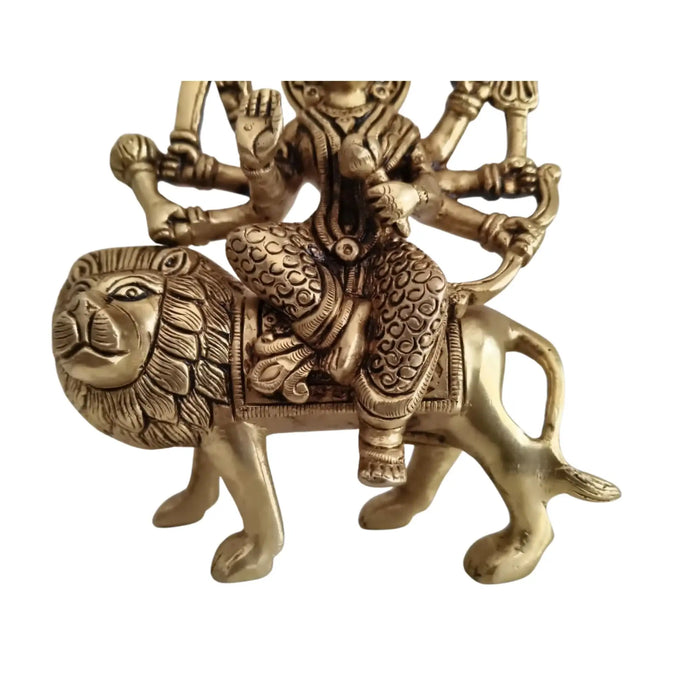 Handcrafted Brass Durga Mata Idol   Brass Ware