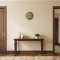Earthy Green and Yellow Floral Medallion Wall Plate   Pottery