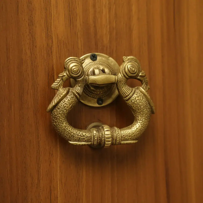 Elegant Brass Peacock Door Pull Handle - Traditional Cabinet Hardware   Brass Ware