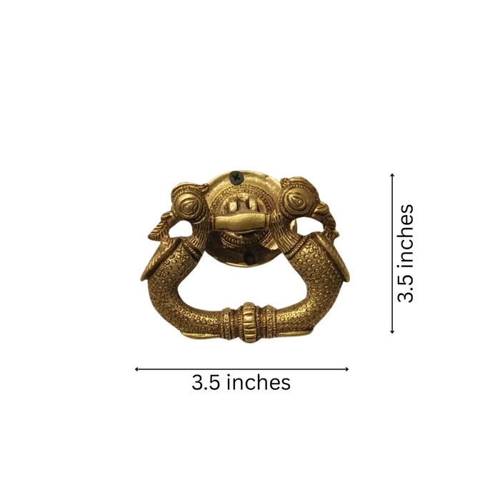 Elegant Brass Peacock Door Pull Handle - Traditional Cabinet Hardware   Brass Ware