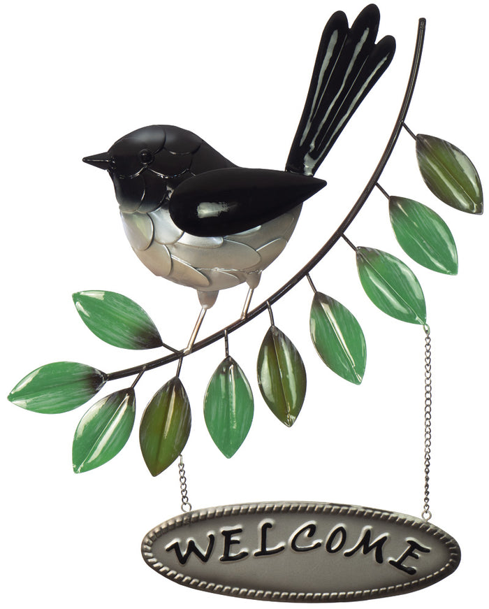 ELEGANT WELCOME WILLIE WAGTAIL WALL DECOR