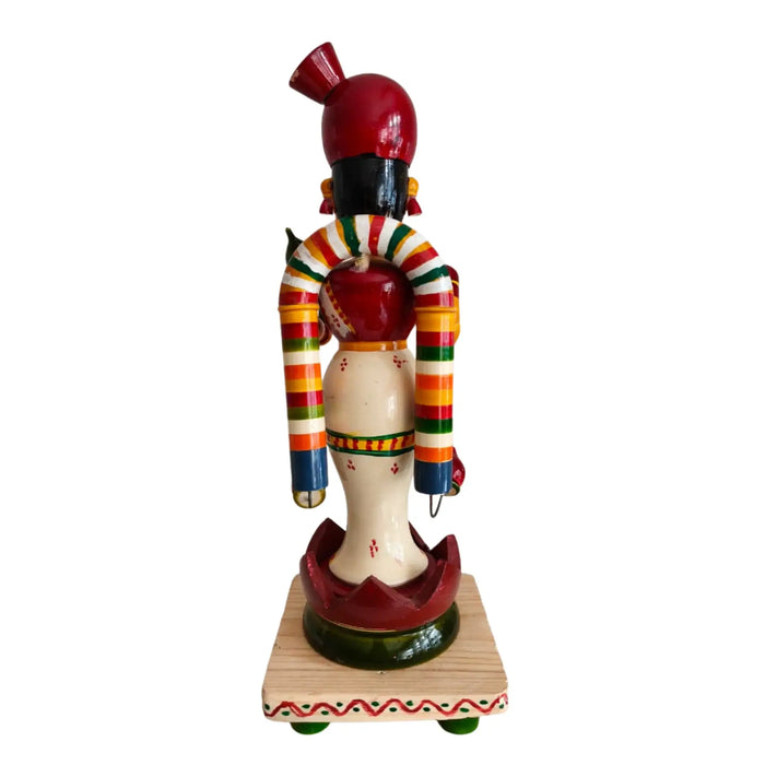 Etikoppaka Goddess Lakshmi in Padmasana – Traditional Wooden Idol   Etikoppaka Lacquerware