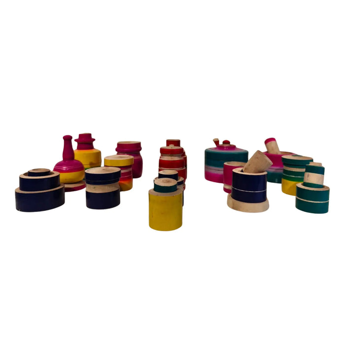 Etikoppaka Lacquerware Miniature Kitchen Playset   Etikoppaka Lacquerware